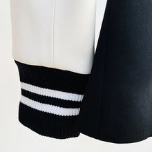 Load image into Gallery viewer, HIGH STREET New Fashion 2024 Classic Varsity Jacket Women's Lion Buttons Double Breasted Leather Sleeve Patchwork Blazer