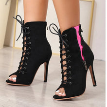 Load image into Gallery viewer, Party Lace-up Stiletto Boots
