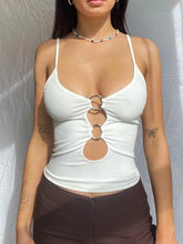 Load image into Gallery viewer, Solid Casual Sleeveless Cami Top Women Backless Hollow Out Sexy Crop Tops Tees Fashion Fitness Camisole