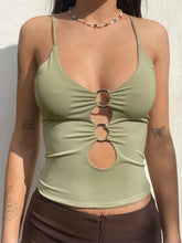 Load image into Gallery viewer, Solid Casual Sleeveless Cami Top Women Backless Hollow Out Sexy Crop Tops Tees Fashion Fitness Camisole