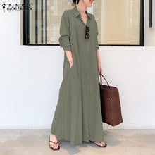 Load image into Gallery viewer, Casual Long Sleeve Maxi Dress
