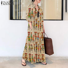 Load image into Gallery viewer, Casual Long Sleeve Maxi Dress
