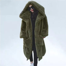 Load image into Gallery viewer, Oversized Winter Faux Fur Parka Coat
