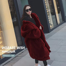 Load image into Gallery viewer, Oversized Winter Faux Fur Parka Coat
