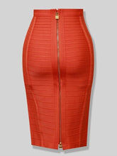 Load image into Gallery viewer, Sexy Solid Zipper Bandage Skirt
