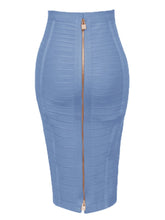 Load image into Gallery viewer, Sexy Solid Zipper Bandage Skirt
