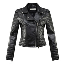 Load image into Gallery viewer, Women&#39;s Moto Faux Leather Jacket
