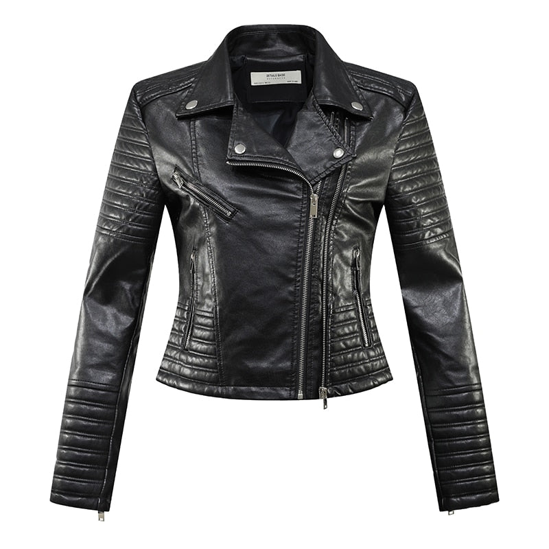 Women's Moto Faux Leather Jacket