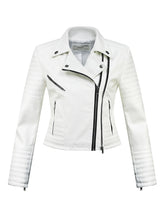 Load image into Gallery viewer, Women&#39;s Moto Faux Leather Jacket
