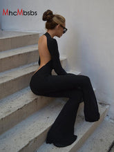 Load image into Gallery viewer, Sexy Black Stretchy Bodycon Jumpsuits
